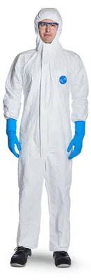 Zdjęcie produktu dla 25x Kombinezon Tyvek 500 Xpert, kaptur, getry na ręce, nogi i talię, biały, CE CAT.III, typ 5+6, TYCHF5SWHXB