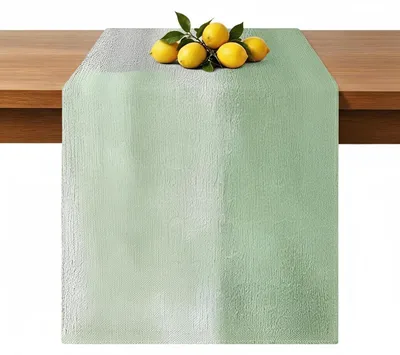 Obrázek produktu pro Lněná běhounka na stůl, omyvatelná, barva šalvějová, rozměry 40 x 200 cm