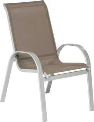 Obrázek produktu pro Merxx Amalfi stohovací židle taupe, sada 2 kusů - Barva: stříbrná/taupe - Rozměry: 75 cm x 57 cm x 95 cm; 2x 26310-325