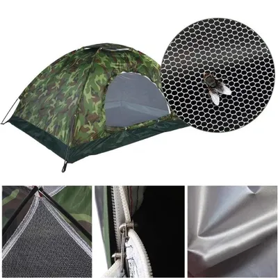 Produktbild von Camping Zelt Tarnmuster 2 Personen Für Angler Jäger Outdoor Aktivitäten