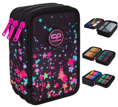 Zdjęcie produktu dla Piórnik Coolpack z wyposażeniem potrójny 3 komorowy