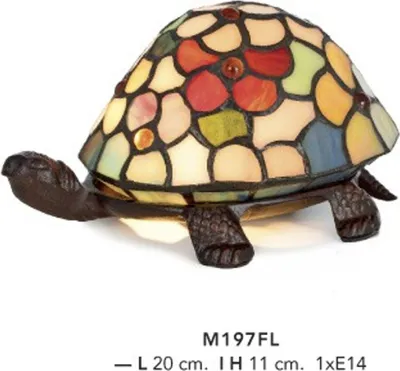 Produktbild von Casa Padrino Tiffany Decoleuchte Schildkröte Bunt Mod2 Durchmesser 20cm Leuchte Lampe
