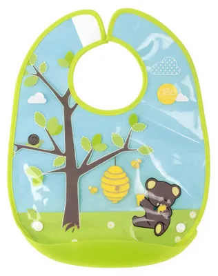 Produktbild von Lätzchen mit Auffangtasche, Motiv Bär, 1 Stück, für die Babyfütterung