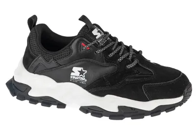 Produktbild von Starter Herren Leder Freizeitschuhe Schnürung Sneaker Schwarz Gr.42
