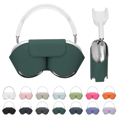 Produktbild von kwmobile Hülle für Apple AirPods Max / AirPods Max 2 Case - weiches Polyester Kopfhörer Cover - Sleep Mode kompatibel - Grün