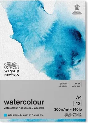 Image de WINSOR & NEWTON Bloc aquarelle, A4 12 feuilles