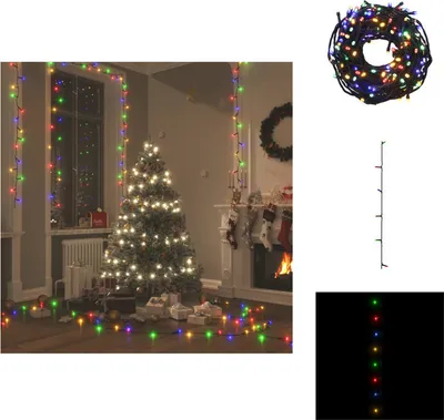 Zdjęcie produktu dla vidaXL Lampki choinkowe LED z 1000 diod LED Wielokolorowe 100 m PVC - Oświetlenie świąteczne