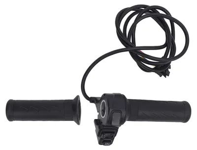 Image de Poignée d'accélérateur pour vélo électrique, régulation sensible de la vitesse, guidon de scooter avec câble de 1,6 m, raccord SM pour guidon de 22,5 mm