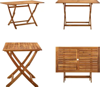Immagine prodotto di vidaXL Tavolo da giardino pieghevole 120x70x75 cm in legno massiccio di acacia - Tavolo da giardino - Tavoli da giardino - Tavolo di legno - Tavoli di legno