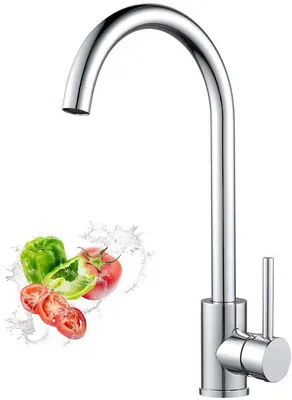 Obrázek produktu pro Nerezová kuchyňská baterie, otočná o 360°, přípojka 60 cm, chrom
