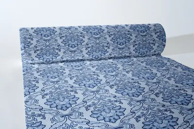 Produktbild von Sovie HORECA Tischläufer Cleve in Blau aus Linclass® Airlaid 40 cm x 24 m, 1 Stück - Ornamente