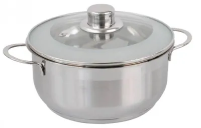 Produktbild von Edelstahl Bratentopf mit Glasdeckel, 20 cm Durchmesser, 3 Liter