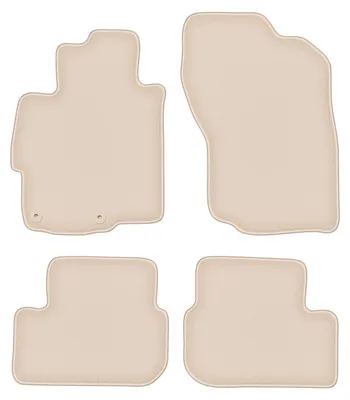 Image de Tapis de sol velours PREMIUM beige compatibles avec Mitsubishi Lancer VIII CY (2007-2016, berline, sportback) – avec fixations – sur‑mesure