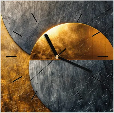 Produktbild von Wanduhr aus Glas mit Motiv Abstrakte Kreise- 30 x 30 cm - inkl. Aufhängesystem