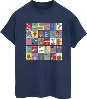 Produktbild von Tom And Jerry - "Grid Squares" T-Shirt für Damen BI46395 (XL) (Marineblau)