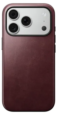 Produktbild von Nomad Modern Lederhülle Horween iPhone 18 Pro Burgunderrot
