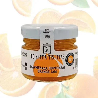 Produktbild von To Filema Tis Lelas Orangenmarmelade ohne Zuckerzusatz 30 g im Glas