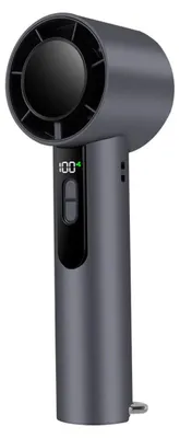 Image de INF Ventilateur portatif pliable haute vitesse 10000 RPM, batterie 3000mAh, contrôle 1-100 progressif, design silencieux Le noir