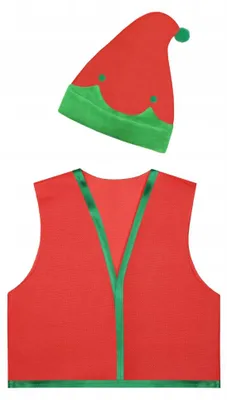 Produktbild von Elf Kostüm Weihnachtlich Rot 98-110 2-teilig