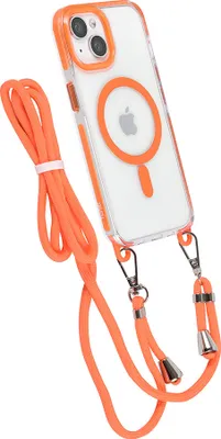 Produktbild von TUNIQ iPhone 15 Back cover case - neck cord - magsafe - Orange
