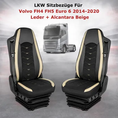 Immagine prodotto di Coprisedili per camion, 1+1, in pelle e Alcantara, per Volvo FH4 FH5 Euro 6, dal 2014 al 2020, colore beige