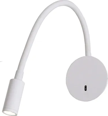 Immagine prodotto di Lampada da lettura bianca su braccio flessibile, interruttore per luce calda, LED 3W SENISE Light Prestige