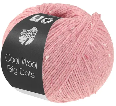 Produktbild von Lana Grossa Cool Wool Big DOTS 50 g Wolle Tweedgarn 125 m Farbe 106 - Rosa