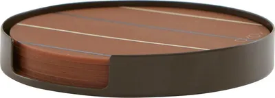 Image de OYOY LIVING Dessous de verre L9.4 x W9.4 x H1.5 marron