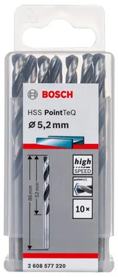 Produktbild von Metallspiralbohrer HSS PointTeQ, DIN 338, 5,2 mm, 10er-Pack