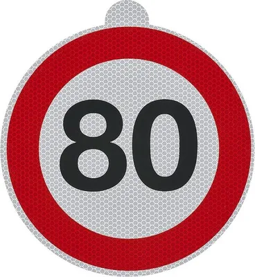 Immagine prodotto di Adesivo di velocità 80 km/h Italia RA2 DGM Omologato