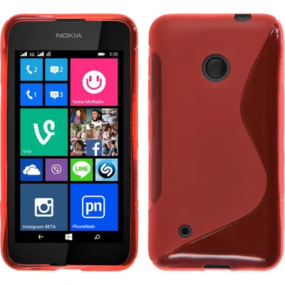 Produktbild von PhoneNatic Case kompatibel mit  Nokia Lumia 530 - rot Silikon Hülle S-Style Cover