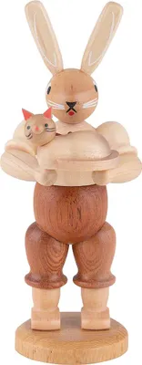 Productafbeelding van Hazenbeeld met kat (11 cm) van Müller Kleinkunst