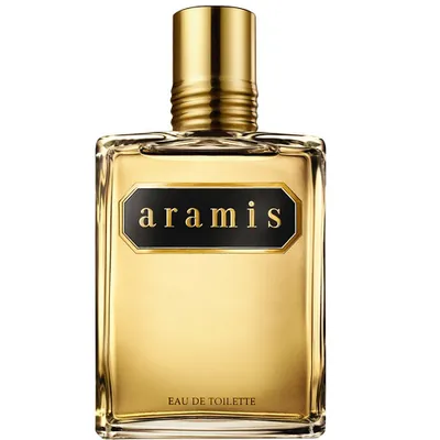 A bottle of Aramis Eau de Toilette for men.