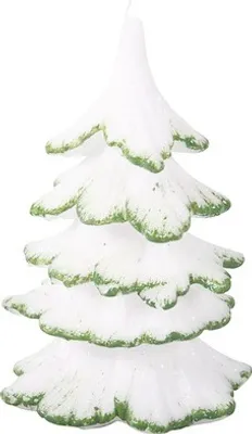 Immagine prodotto di Candela albero di Natale 15 cm bianco-verde