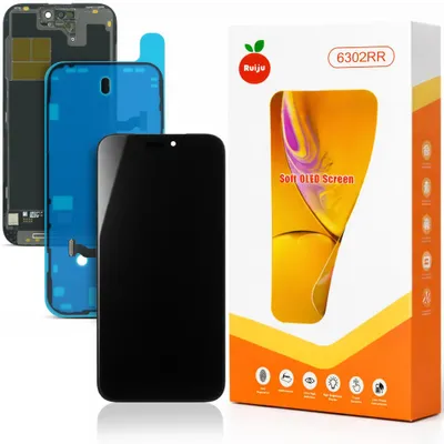 Produktbild von Kompatibel 120Hz Soft OLED Display Touchscreen Bildschirm Schwarz für Apple iPhone 14 Pro Max A2894, A2651 & Werkzeug