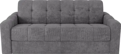 Produktbild von Schlafsofa mit Matratze 3-Sitzer - Strukturstoff - Grau - Liegefläche 140 cm - Matratze 22 cm mit Memory Schaum - DARIELO