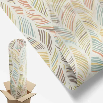 Produktbild von Sichtschutzfolie – 116x50 cm – Buntglas / Stained-Glass Design – blickdicht & dekorativ – selbstklebende Glasdekorfolie – UV-Schutz, einfache Montage – Regenbogenfedern