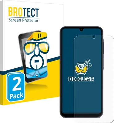 A product shot showing the packaging for a screen protector and the screen protector itself on a smartphone.