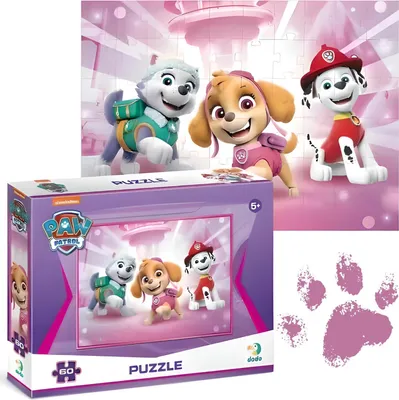 Zdjęcie produktu dla Puzzle Psi Patrol Paw Patrol 60 Elementów Do Ułożenia Dla Najmłodszych 200148