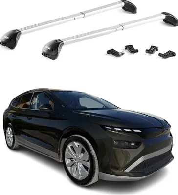 Produktbild von Dachträger Grundträger für Skoda Enyaq 2022-2025 Aluminium Silber 2 tlg ABE