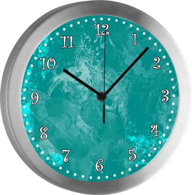 Produktbild von Funkuhr, Kinder Wanduhr, Kinderuhr, Kinderzimmer Traum petrol