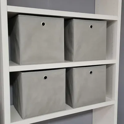 Produktbild von Faltbox FLORI 1 4er Set Regal Korb Aufbewahrungsbox 32x32x32 schlamm grau