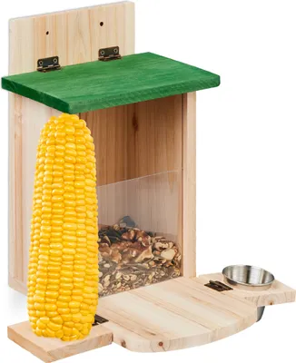 Produktbild von relaxdays Eichhörnchen Futterhaus mit Tränke