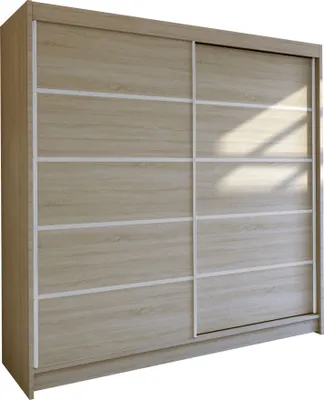 Produktbild von MIRJAN24 Schiebetürenschrank Talin IV, Stilvoll Schlafzimmer Kleiderschrank (Farbe: Cashmere, ohne Beleuchtung)