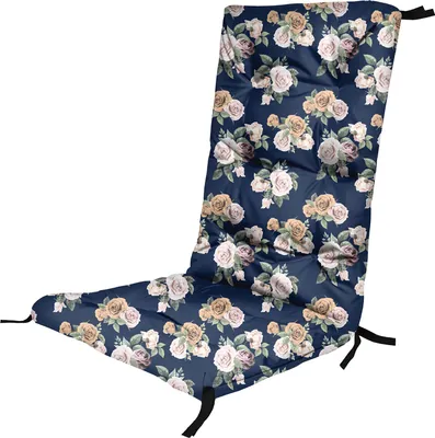 Produktbild von Rosen Hochlehner Auflagen für Stühle 125 x 50 x 8cm Gartenstuhl Sitzpolster Sitzauflagen Outdoor Kissen Palettenauflage Bankauflage Polsterauflage Matratze Gartenpolster Farbe Rosen [146]