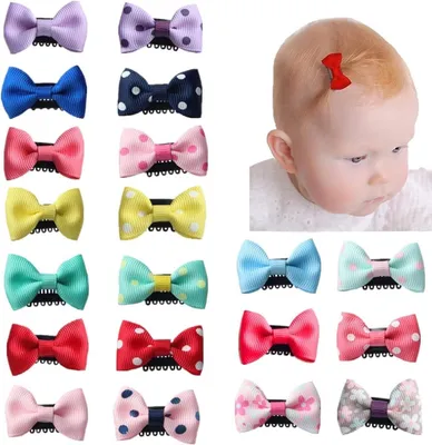 Produktbild von Mini Haarspeld mit Schleife, 20 Stück, für Babys und Mädchen, Haarschmuck