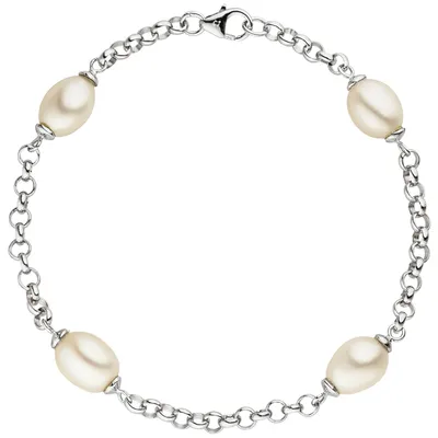 Armband-Süßwasser-Perlen-925-Silber-19cm