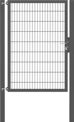 Produktbild von Alberts Einzeltor Flexo Plus mit Zubehör, zum Einbetonieren, anthrazit, Breite 125 cm, Höhe 180 cm, Pfostenstärke 100 x 100 mm