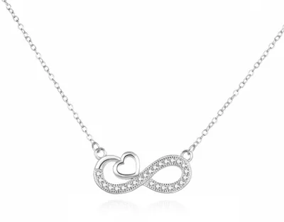 Image de Collier romantique en argent « Amour infini » AGS1573/47