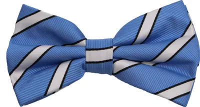 Produktbild von Fabio Farini - 1 Stück Verschiedene Blaue Herren Fliegen - Männer Querbinder Vorgebunden Streifen - Blau/Weiß/Schwarz - Paradise/Wimborne White/Basalt